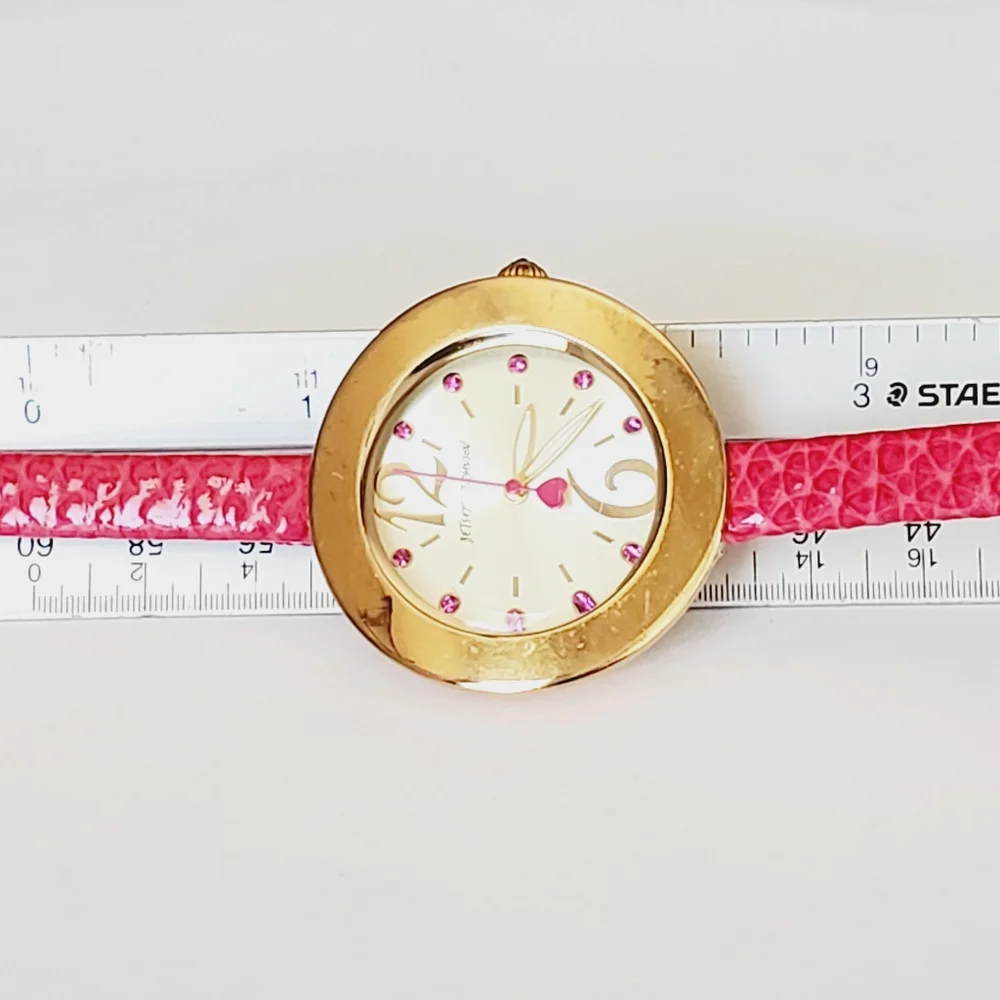 Betsey Johnson Pink Gold Tone Watch - Picture 11 of 11